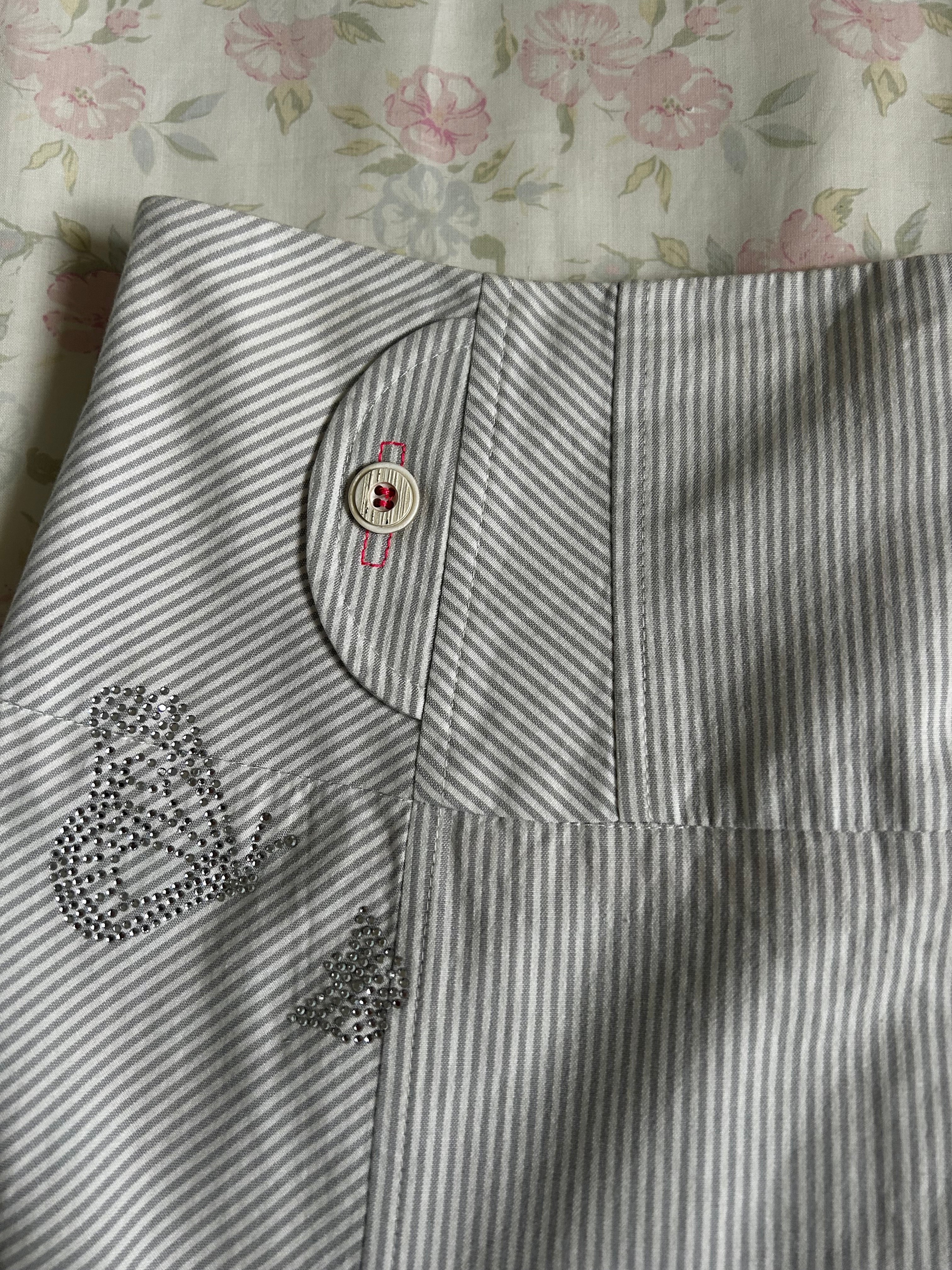 00s stripe midi skirt ♡ size S