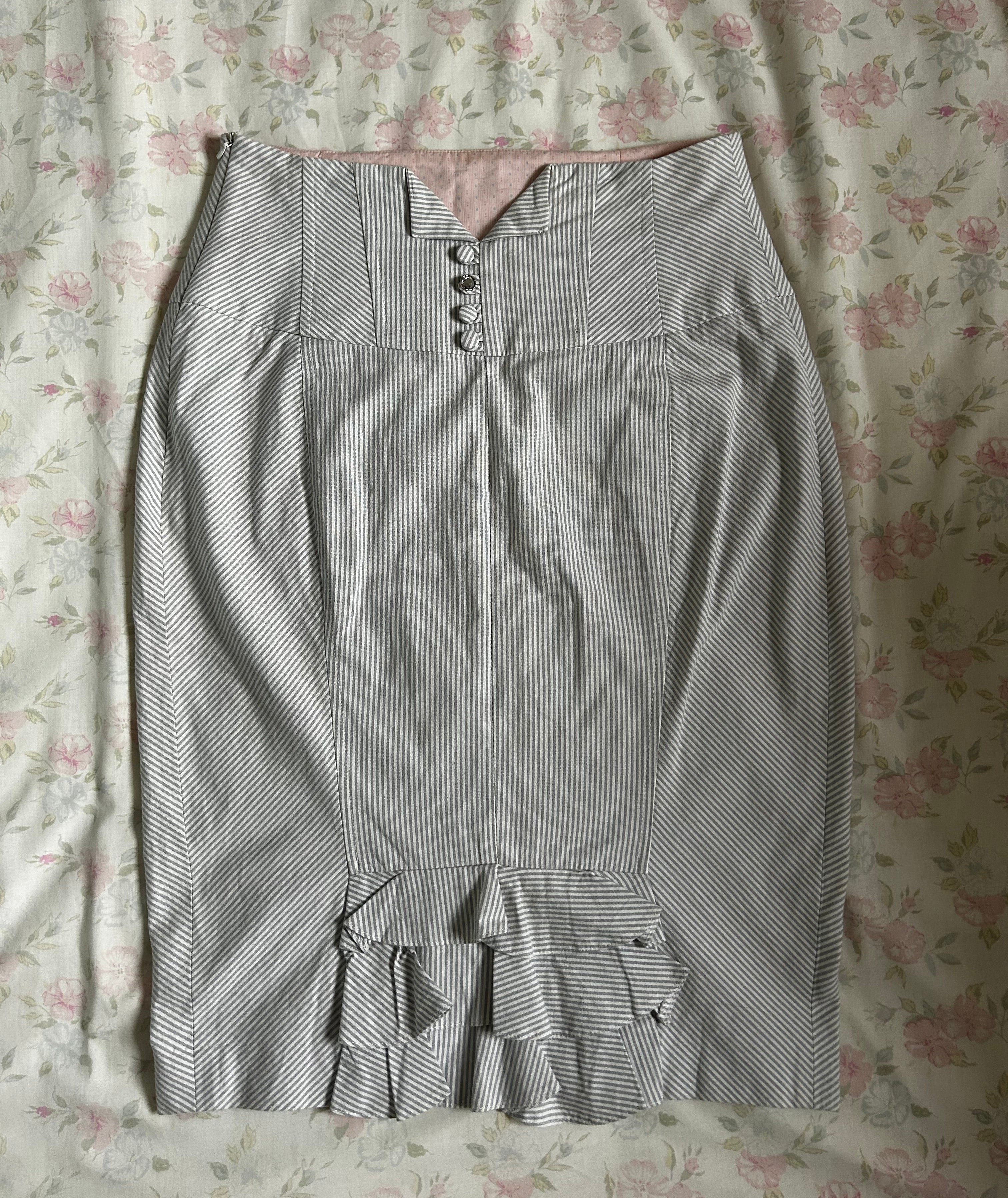 00s stripe midi skirt ♡ size S